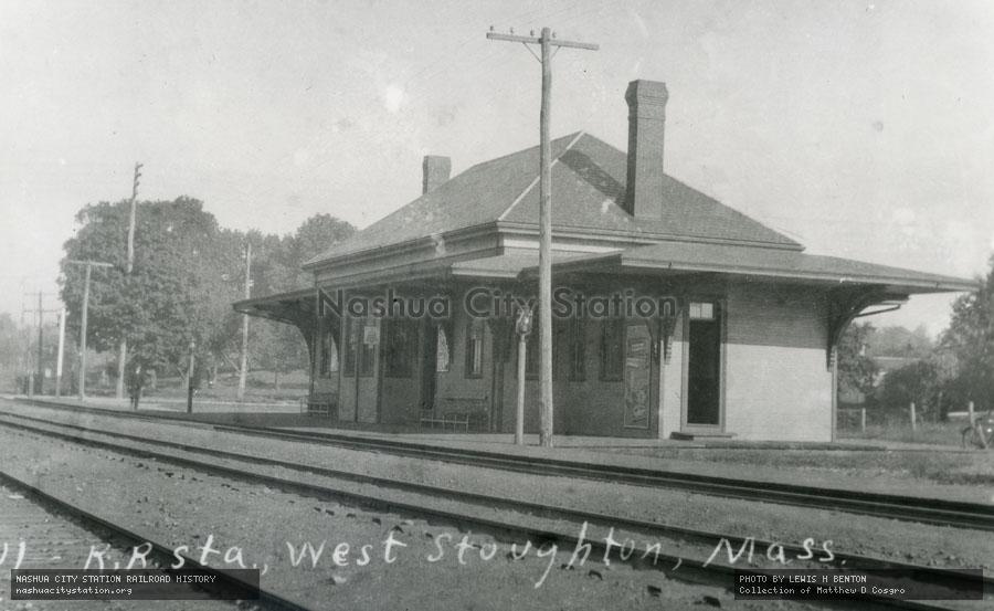 Postcard: Railroad Station, West Stoughton, Massachusetts